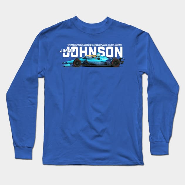 Jimmie Johnson 2022 (white) Long Sleeve T-Shirt by Sway Bar Designs